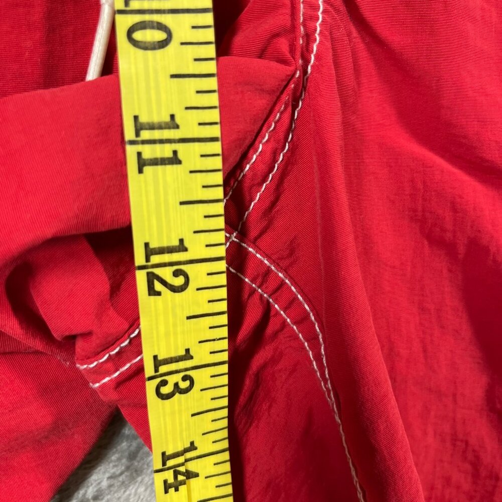 Polo Ralph Lauren Swim Trunks Mens Medium Red Board Shorts Pocket Beach Pool - Picture 10 of 15